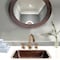 Nantucket Sinks 17 Inch X 14 Inch Hammered Copper Rectangle Undermount Bathroom Sink, 1.5 Inch Drain REHC - alternate 4